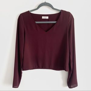 ARITZIA BABATON Long Sleve V-neck Blouse Size XS